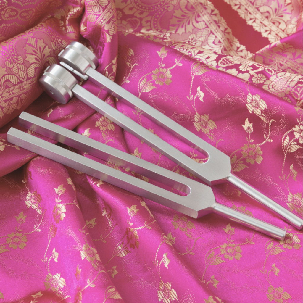 Sound therapy tuning forks used on Manitoulin Island